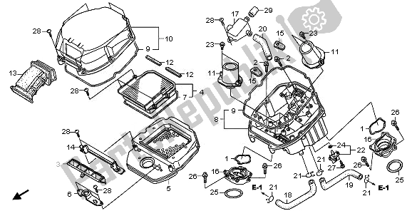 Todas las partes para Filtro De Aire de Honda XL 1000 VA 2010