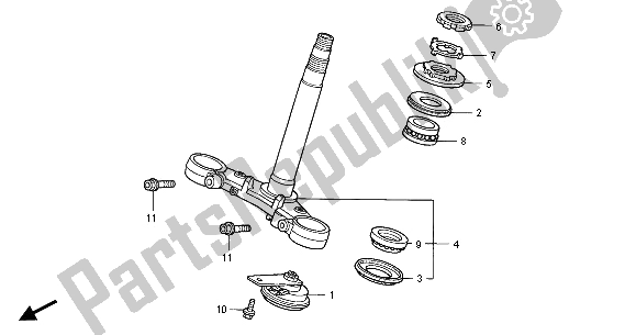 Todas las partes para Vástago De Dirección de Honda CBR 600 FS 2001