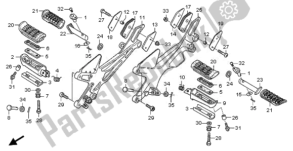 Alle onderdelen voor de Stap van de Honda CBF 1000A 2010