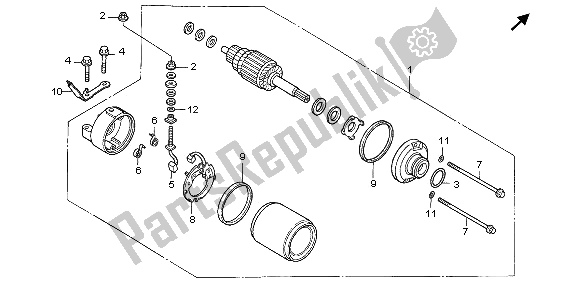 Todas las partes para Motor De Arranque de Honda CBR 1000 RR 2006
