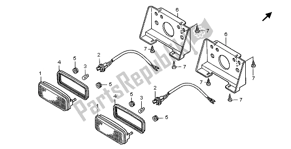 Todas las partes para Luz De La Cola de Honda TRX 450 FE Fourtrax Foreman ES 2004