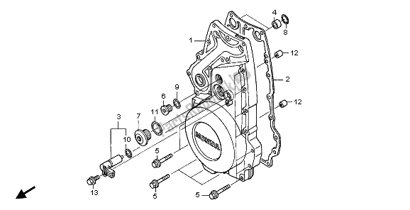 Tutte le parti per il Coperchio Del Carter Anteriore del Honda ST 1300A 2006