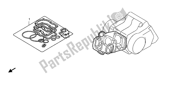 All parts for the Eop-1 Gasket Kit A of the Honda ANF 125 2012