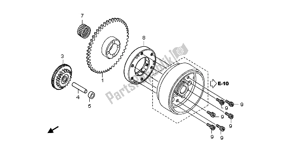 Todas as partes de Embreagem De Partida do Honda ANF 125 2012