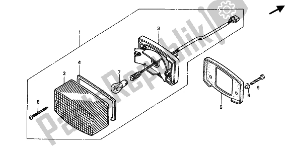 Todas las partes para Luz De La Cola de Honda XRV 750 Africa Twin 1990