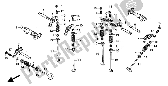 All parts for the Camshaft & Valve of the Honda VT 750C2S 2010