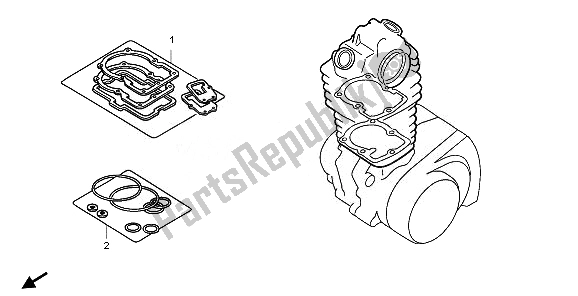 All parts for the Eop-1 Gasket Kit A of the Honda TRX 250X 2011