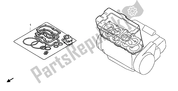 All parts for the Eop-1 Gasket Kit A of the Honda CBF 1000F 2011