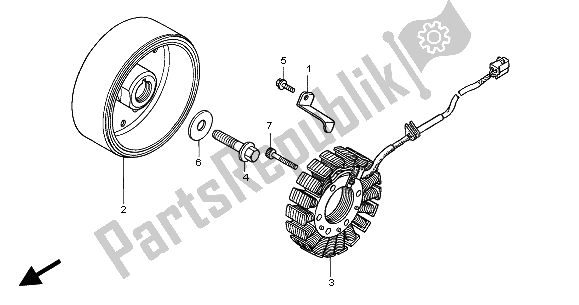 Tutte le parti per il Generatore del Honda CBR 600 FR 2002