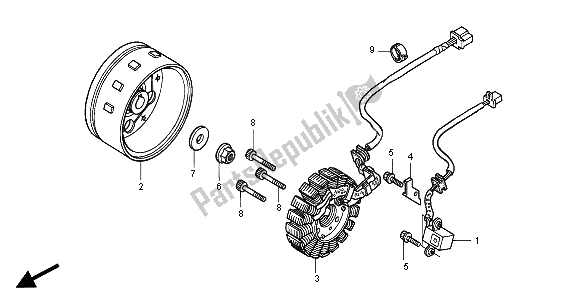 Toutes les pièces pour le Générateur du Honda VT 125C2 2000