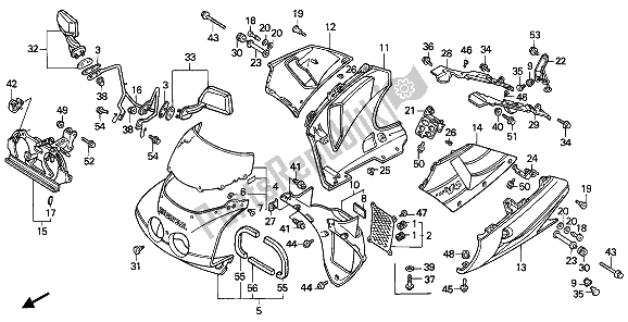 Todas las partes para Capucha de Honda VFR 400R3 1990