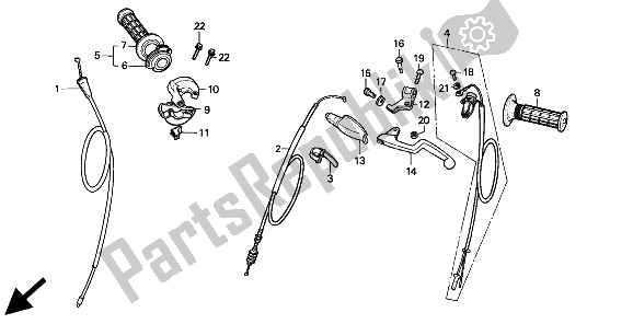 Tutte le parti per il Maniglia Leva E Interruttore E Cavo del Honda CR 80R 1994