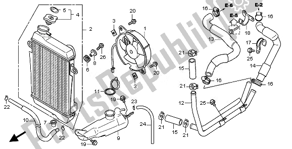 All parts for the Radiator of the Honda SH 300 2011