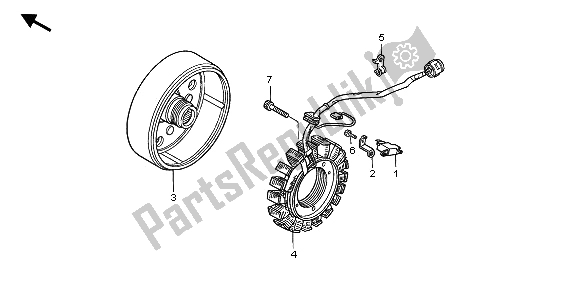 Todas las partes para Generador de Honda TRX 350 FE Fourtrax Rancher 4X4 ES 2002