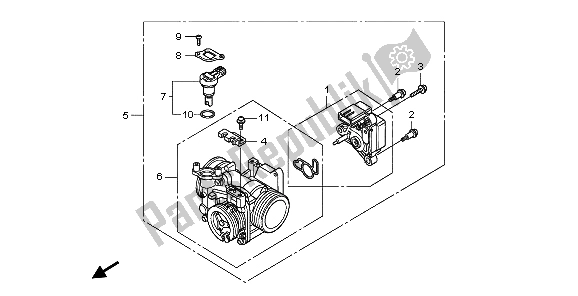 Wszystkie części do Korpus Przepustnicy Honda VT 750C2 2007