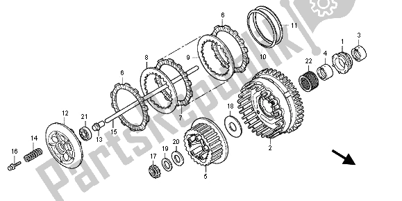 All parts for the Clutch of the Honda CBF 1000 FT 2012