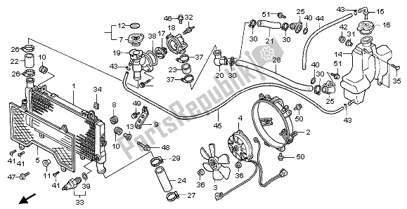 Tutte le parti per il Termosifone del Honda CBR 1000F 1996