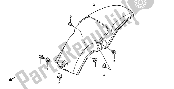 Todas las partes para Guardabarros Trasero de Honda CR 80 RB LW 1997