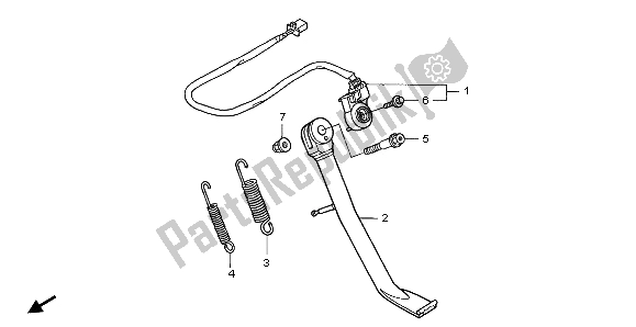 All parts for the Side Stand of the Honda VT 125C 2003