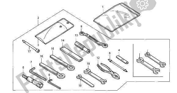 All parts for the Tools of the Honda CBR 1100 XX 2001