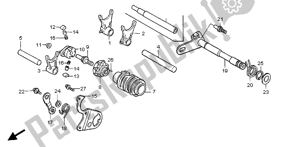 Toutes les pièces pour le Tambour De Changement De Vitesse du Honda CR 250R 1995