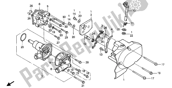 Tutte le parti per il Pompa Dell'acqua del Honda VF 750C 1993