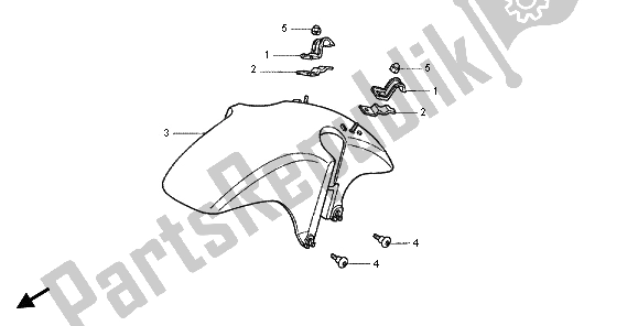 All parts for the Front Fender of the Honda RVF 400R 1996