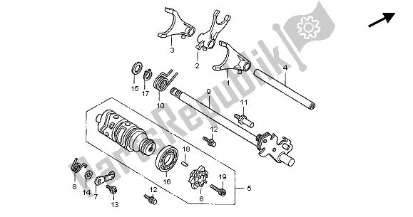 Todas las partes para Tambor De Cambio De Marchas de Honda CBF 500A 2006