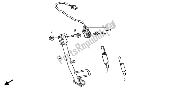 Tutte le parti per il In Piedi del Honda XL 1000V 2011