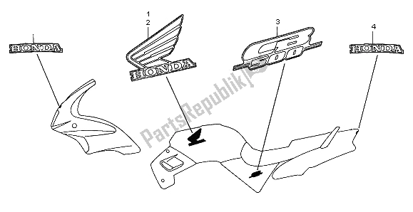 Tutte le parti per il Marchio del Honda CB 500 2002
