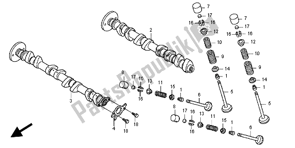 All parts for the Camshaft & Valve of the Honda CBR 600 RR 2012