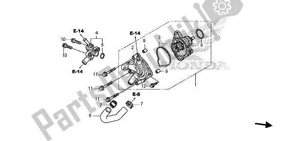 Todas las partes para Bomba De Agua de Honda SH 125 AD 2013