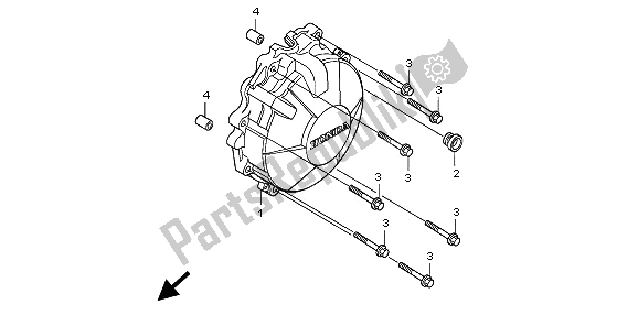 Tutte le parti per il Coperchio Del Generatore del Honda CB 600F3A Hornet 2009