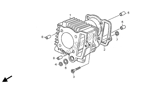 Toutes les pièces pour le Cylindre du Honda CRF 50F 2010