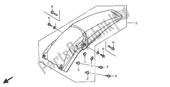 Todas las partes para Guardabarros Trasero de Honda CRF 450R 2005