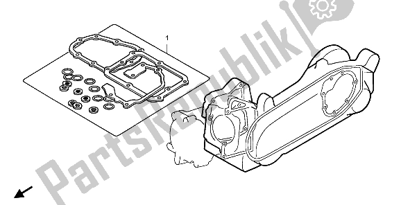 All parts for the Eop-2 Gasket Kit B of the Honda SH 150S 2007