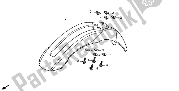 Todas las partes para Guardabarros Delantero de Honda XR 650R 2006