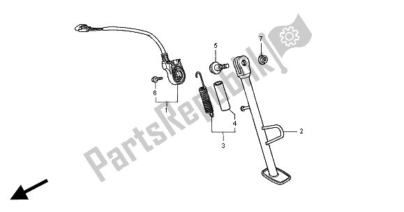 Tutte le parti per il Cavalletto Laterale del Honda NSR 125R 2000