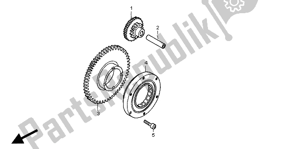 All parts for the Starting Clutch of the Honda CB 600F Hornet 2000