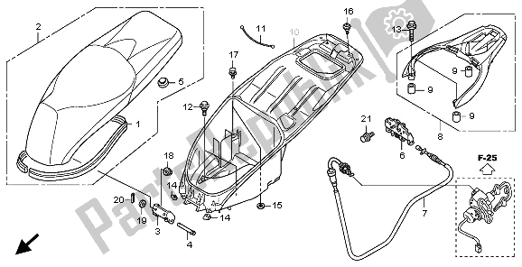 Wszystkie części do Siedzenie I Baga? Nik Honda SH 125 2009