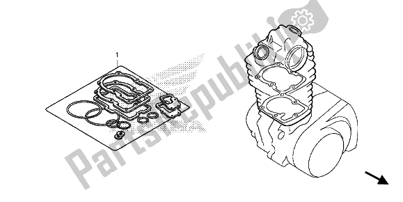 All parts for the Eop-1 Gasket Kit A of the Honda TRX 420 FA Fourtrax Rancher AT 2013