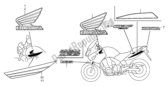 Wszystkie części do Znak Honda CBF 600N 2008