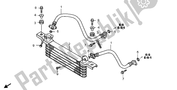 Todas las partes para Enfriador De Aceite de Honda TRX 350 FE Fourtrax Rancher 4X4 ES 2003