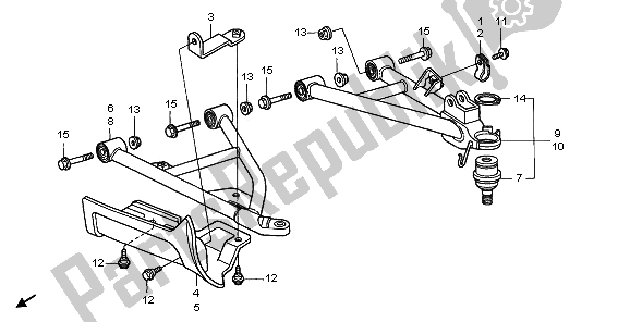 Todas las partes para Brazo Delantero de Honda TRX 450 FE Fourtrax Foreman ES 2003