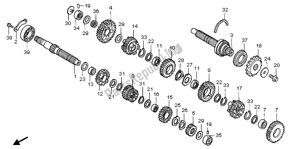 All parts for the Transmission of the Honda CBR 900 RR 1995