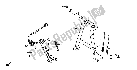 All parts for the Stand of the Honda NT 700 VA 2008