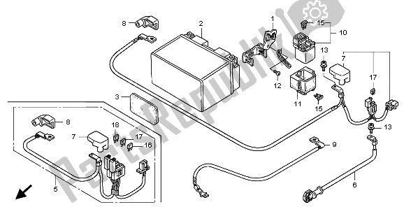 All parts for the Battery of the Honda CB 1300A 2009