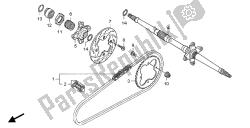 REAR WHEEL AXLE & DRIVE CHAIN