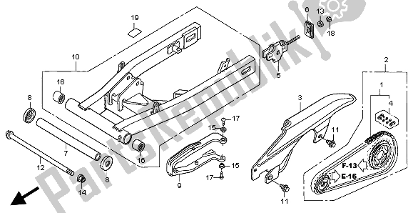 Tutte le parti per il Forcellone del Honda XL 125V 2004