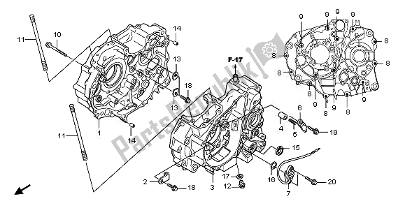 Toutes les pièces pour le Carter du Honda CBF 125M 2011